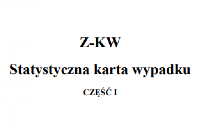 Nowy wzór statystycznej karty wypadku (Z-KW) - zmiany od 2023 roku