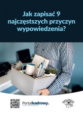 Jak zapisać 9 najczęstszych przyczyn wypowiedzenia?