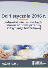 Od 1 stycznia 2016 r. jednostki oświatowe będą stosować nowe przepisy klasyfikacji budżetowej