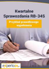 Kwartalne sprawozdania RB-34S. Przykład prawidłowego wypełnienia