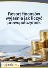 Resort finansów wyjaśnia jak liczyć prewspółczynnik