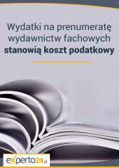 Wydatki na prenumeratę wydawnictw fachowych stanowią koszt podatkowy