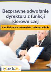 Bezprawne odwołanie dyrektora z funkcji kierowniczej