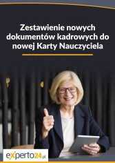 Zestawienie nowych dokumentów kadrowych do nowej Karty Nauczyciela