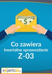 Jakie dane zawiera kwartalne sprawozdanie Z-03